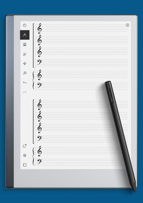 reMarkable SATB + Piano Staff (Choral Score Layout)
