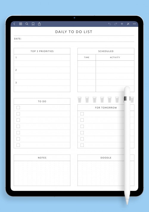 Scheduled Daily To Do List - Original Style for iPad