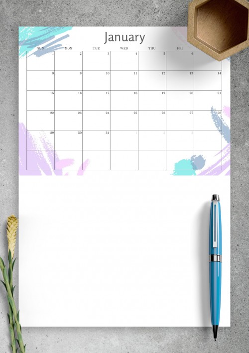 January 2021 Calendar - Download Printable Templates PDF