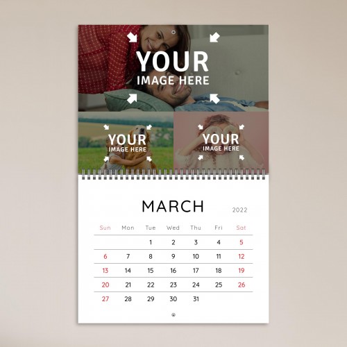 Simple Minimalist-Inspired Photo Calendar March 2022