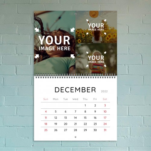 Simple Minimalist-Inspired Photo Calendar December 2022