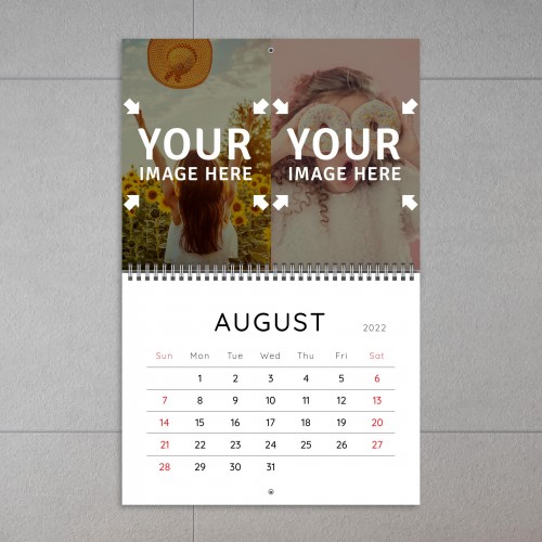 Simple Minimalist-Inspired Photo Calendar August 2022