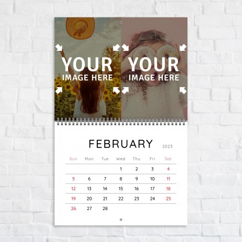 Simple Minimalist-Inspired Photo Calendar February 2022