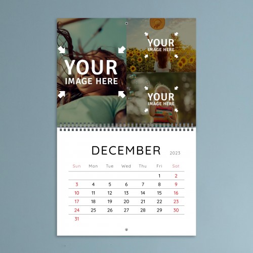 Simple Minimalist-Inspired Photo Calendar December 2023