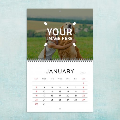 Simple Minimalist-Inspired Photo Calendar January 2022