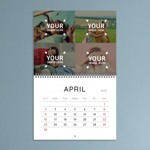 Simple Minimalist-Inspired Photo Calendar April 2022