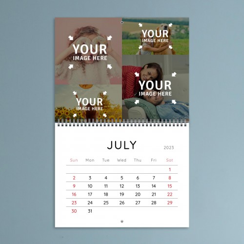 Simple Minimalist-Inspired Photo Calendar July 2023