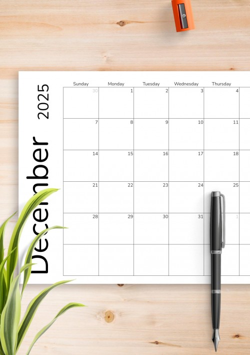 Two Months December 2025 Calendar