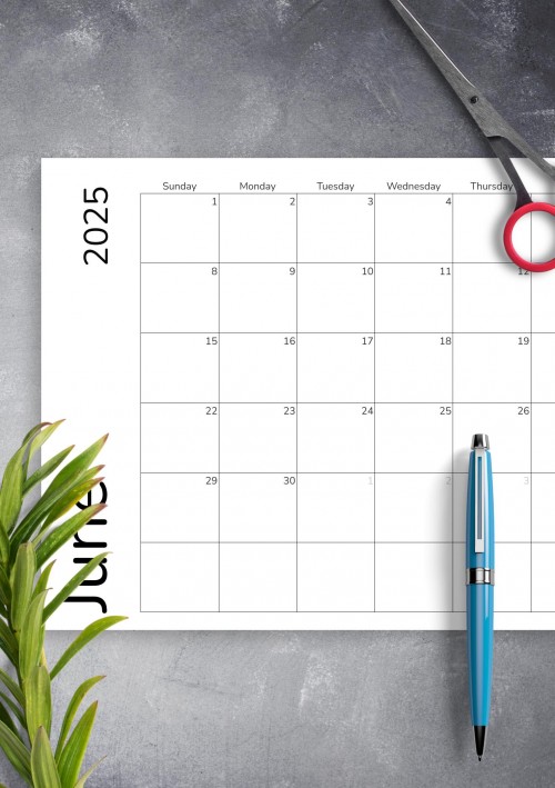 Two Months June 2025 Calendar