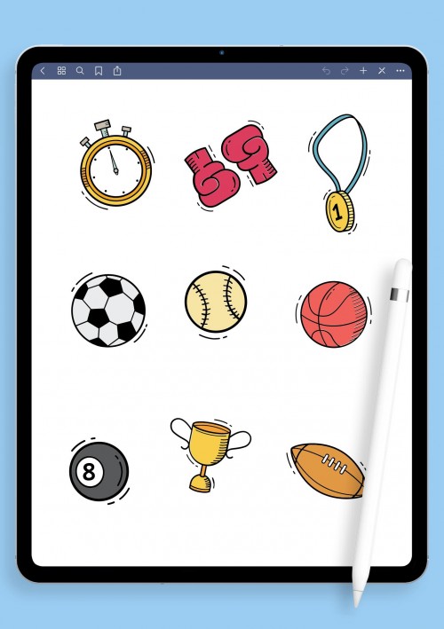 Stylish Fitness Stickers for iPad / Android