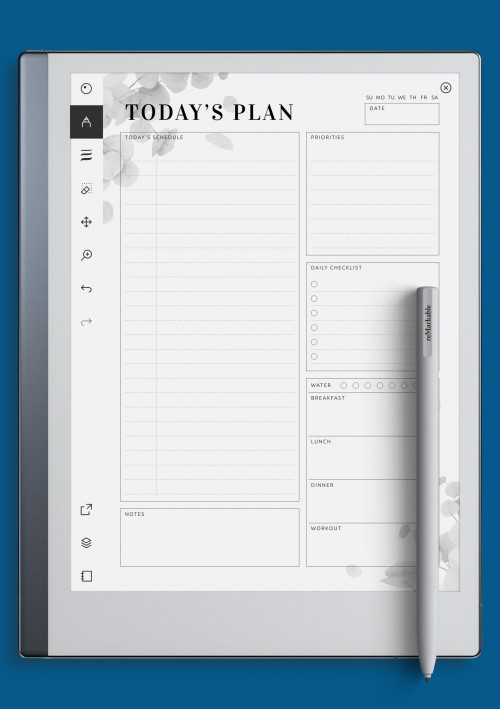 reMarkable Undated Planner with Daily Checklist