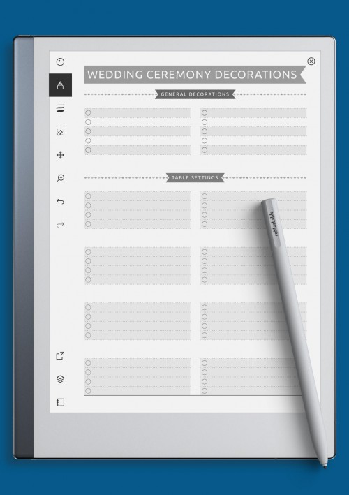 reMarkable Wedding Ceremony Decorations Template - Casual
