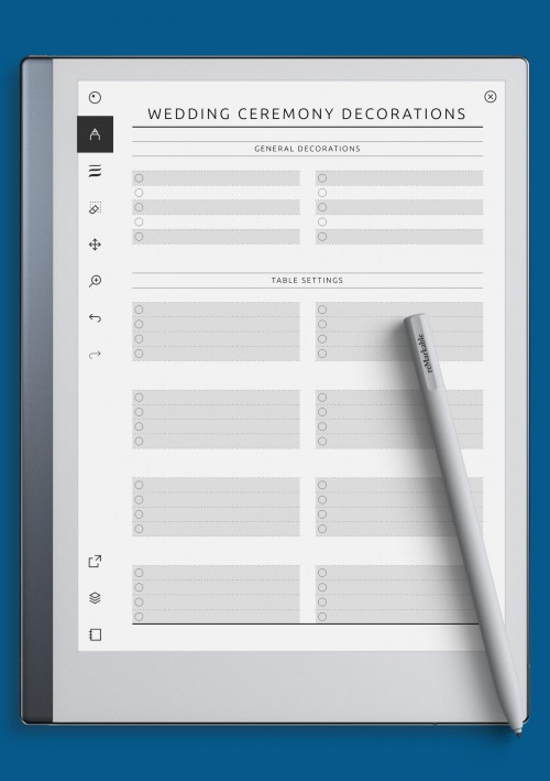 reMarkable Wedding Ceremony Decorations Template - Original