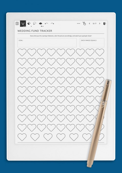 Wedding Fund Tracker for Supernote