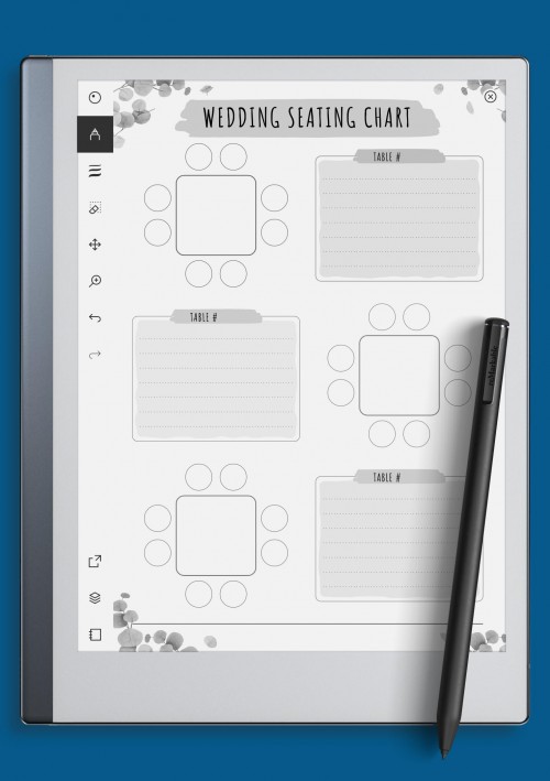 reMarkable Wedding Seating Chart Template - Floral