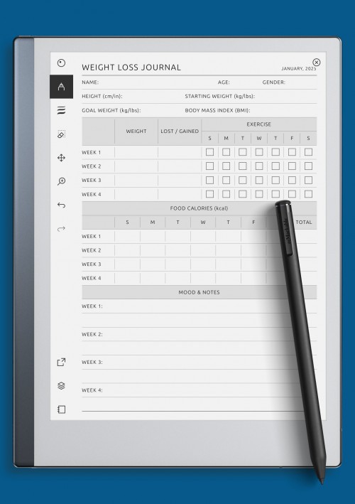 reMarkable Weight Loss Journal