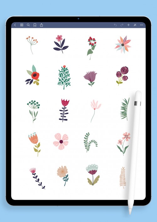 Wonderful Floral Sticker Pack for iPad