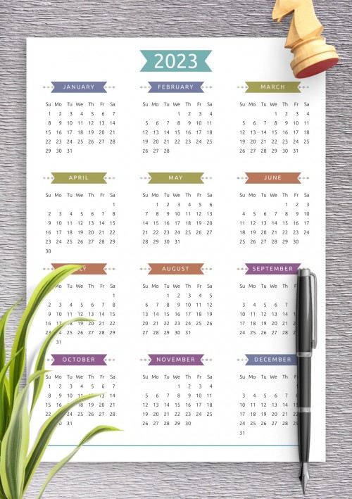 2023 Calendar - Casual Style