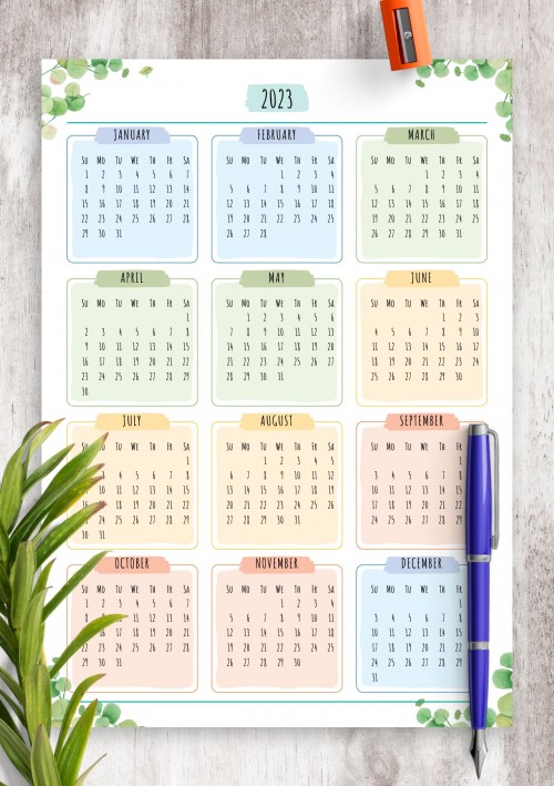 2023 Calendar - Floral Style