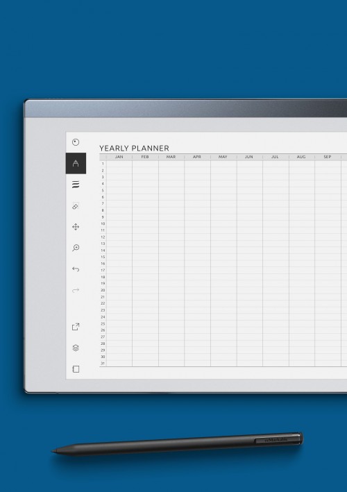 reMarkable Yearly Planner Template