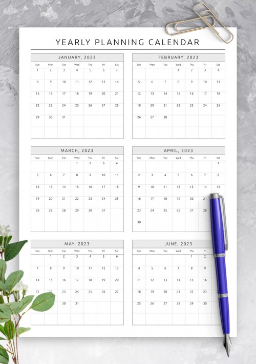 2023 Planning Calendar Template