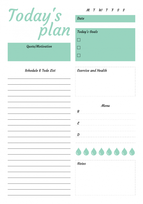 daily planner templates printable