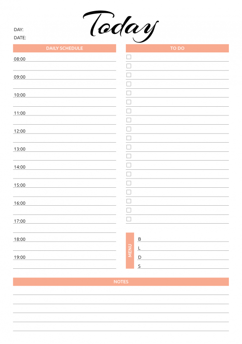 daily schedule planner