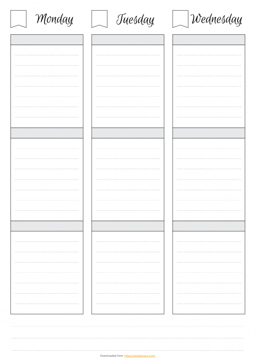 free printable weekly planner templates download pdf