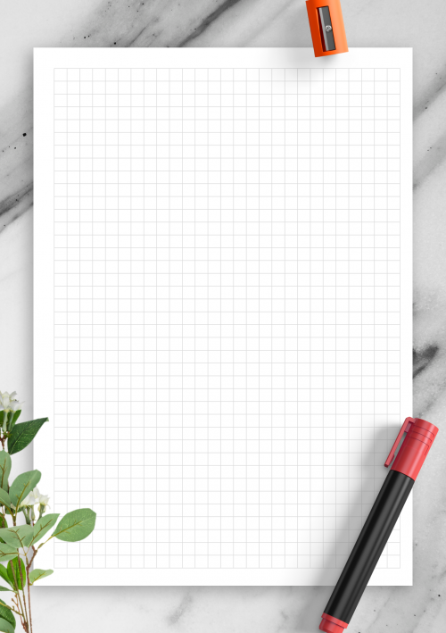 Printable Graph Paper with one line every 5 mm on A4 paper