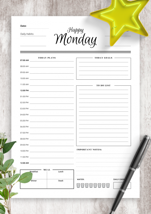 2024 Daily Planner Insert, Day on One Page Refill, A5, Personal, Mini  Happy Planner