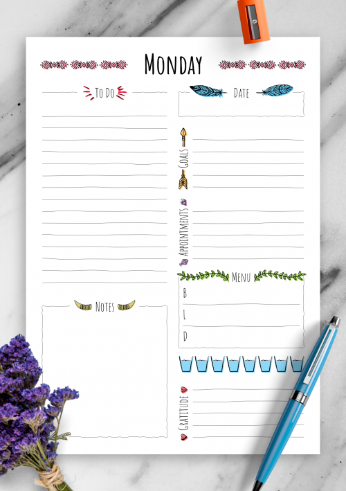 Undated Weekly Layout PDF, Free Printable