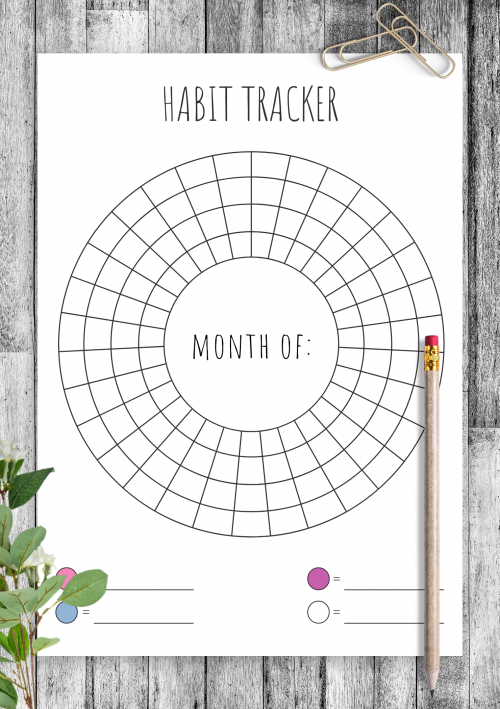 Paper Party Supplies Notability Digital Habit Tracker Printable 
