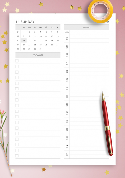 Paid & Free Printable Daily Calendar Templates - Download PDF Paid & Free Printable Daily Calendar Templates - Download PDF