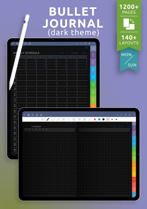 goodnotes templates bullet journal