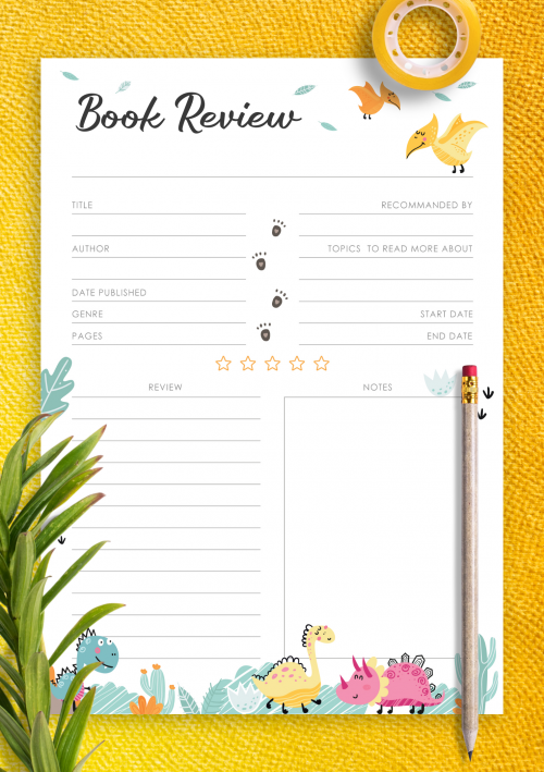 book tracker printable review OriahOrianne