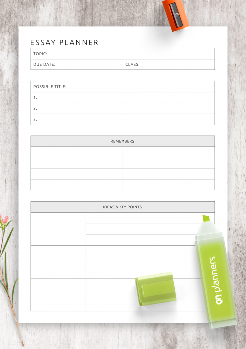 free essay planner