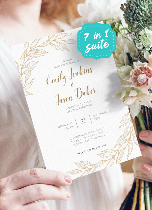 Elegant Wedding Invitation Kit Custom Invitation Printable Wedding Invitations Invitation Suite