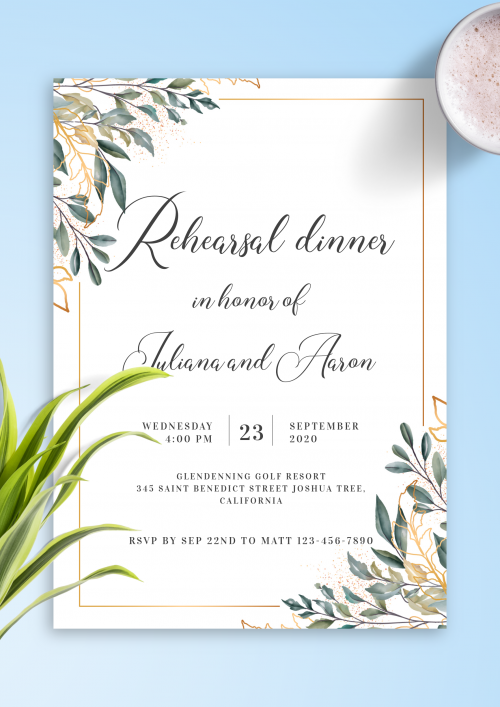 Rehearsal Dinner Invitations Download Or Order Prints