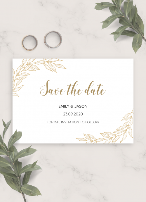 Photo Save The Date Invitation PDF JPEG PNG #Y21-SD3 Save Our Date Printable Online Minimalist Save the Date Invitation Template