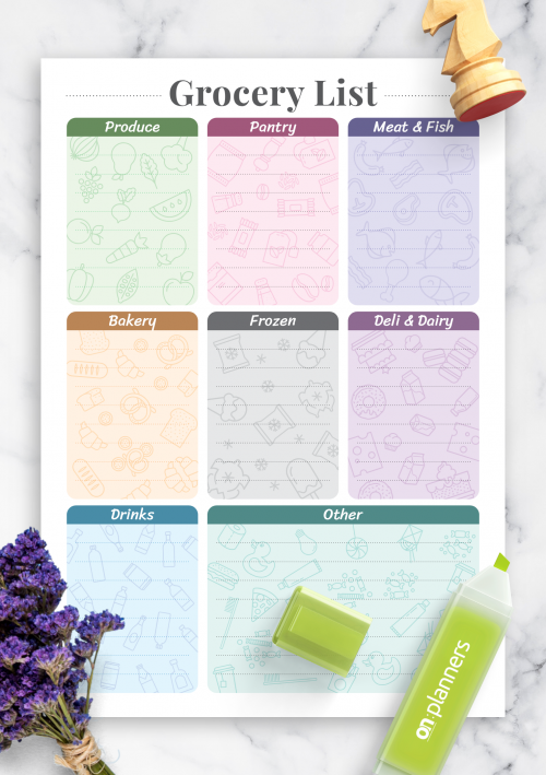Grocery And Shopping List Templates Download PDF