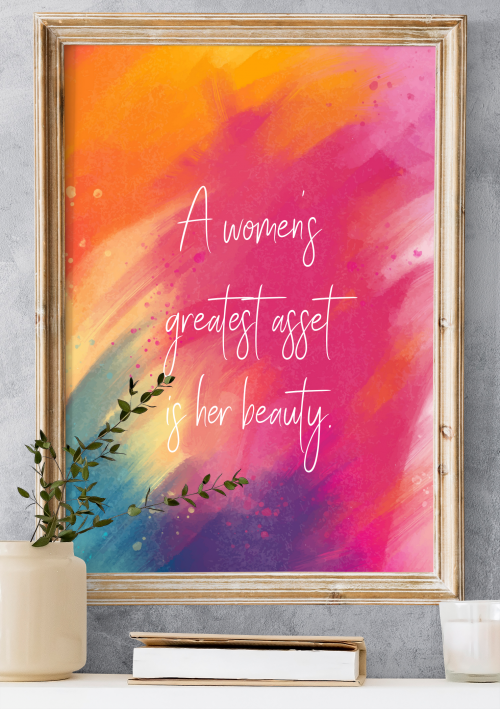 Coco Chanel Quote Beauty Begins The Moment Wall XXL Art Stickers