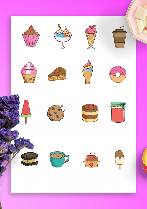 Download Cute Food Sticker Pack PNG