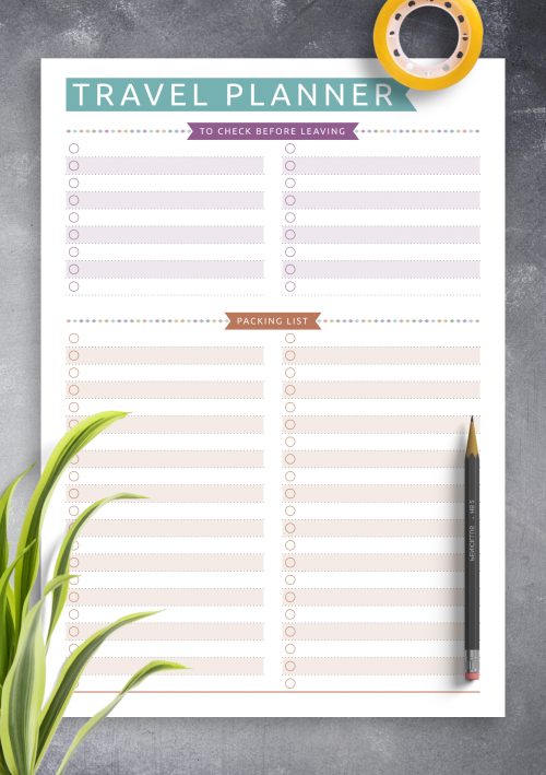 Printable Packing List Templates - Download PDF