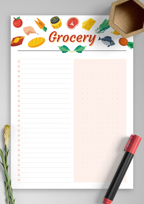 Grocery and Shopping List Templates - Download PDF