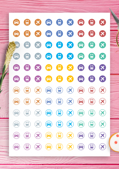 travel stickers printable