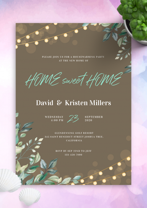 Featured image of post Housewarming Invitation Card Online Housewarming invitation instant download greenery housewarming party invites templates printable modern boho green leaves sweet home