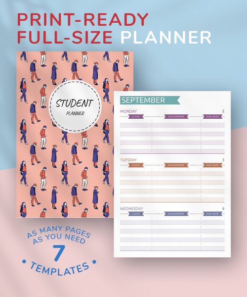 student planner printable free
