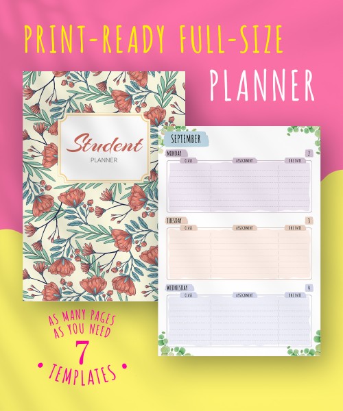 student weekly planner printable