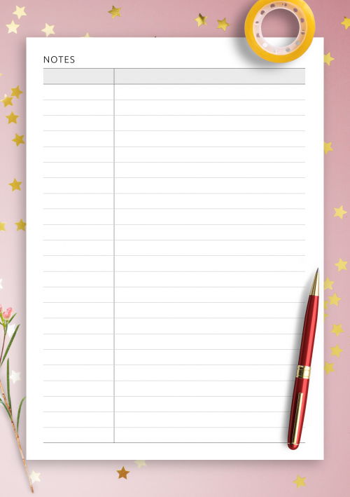 Download Printable Lined Paper Template 10mm PDF