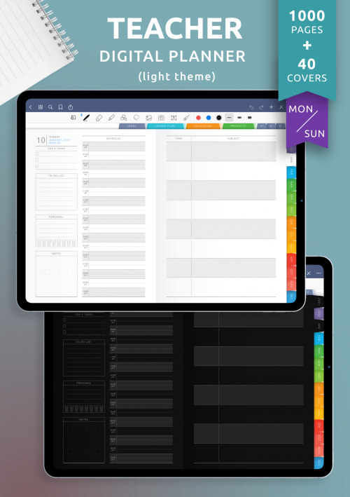 notability planner templates free